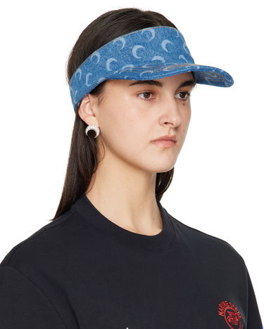 Шапка Marine Serre Marine Serre Moon Laser Denim Visor Синьо | UHG037A CDEN0002, 3