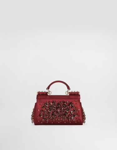 Дамска чанта Dolce & Gabbana Small Sicily Embellished Handbag Червено | BB7116C9S4880305, 3