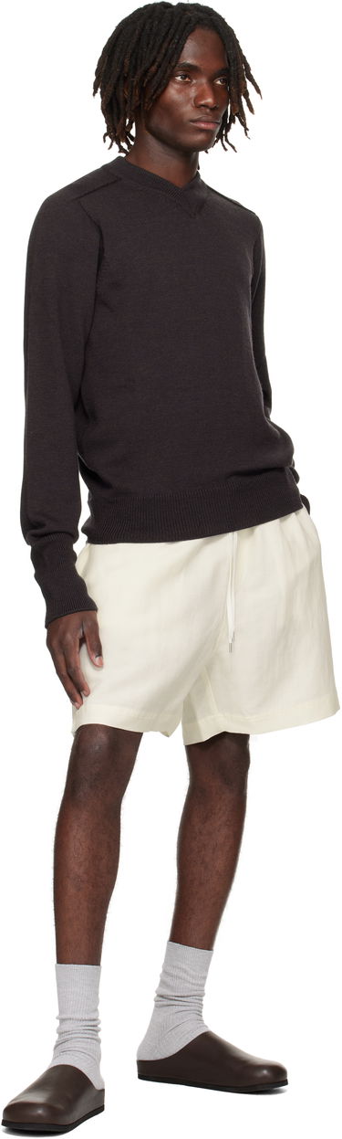 Къси панталони Studio Nicholson Starboard Drawstring Shorts Бяло | STARBOARD SNM - 1369, 3