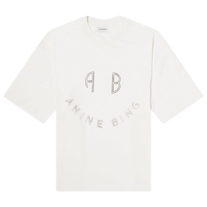 Тениска Anine Bing Kent Ivory T-Shirt X-Small Бяло | A-08-2427-150