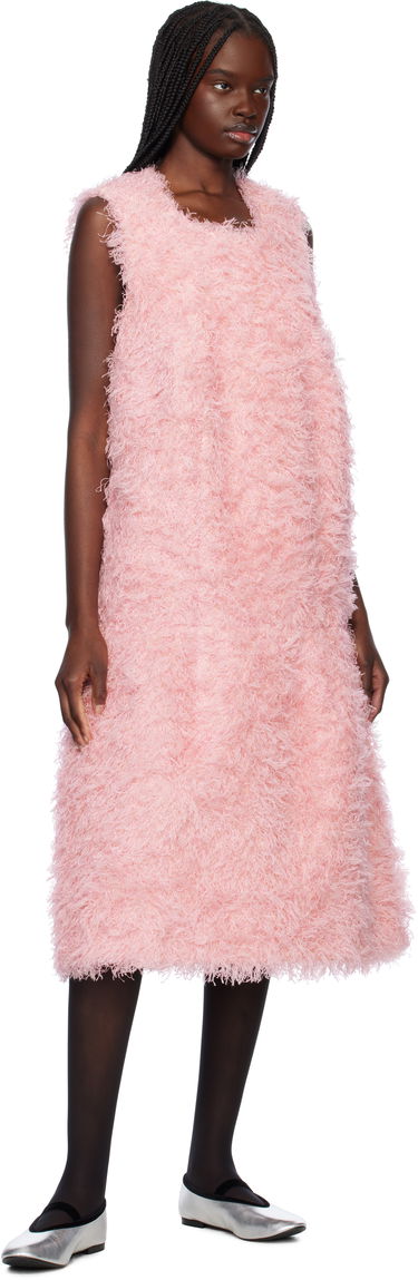 Pокля Comme des Garçons Comme des Garçons Sleeveless Faux-Fur Midi Dress Розово | GO-O005-051-1, 3