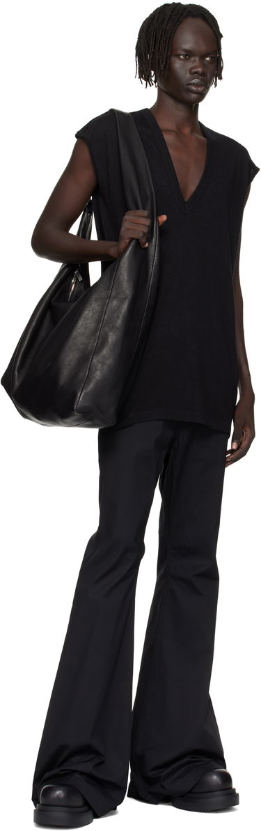 Тениска Rick Owens Rick Owens Concordians Deep V-Neck T-Shirt Черно | RU02E1230 JR, 3
