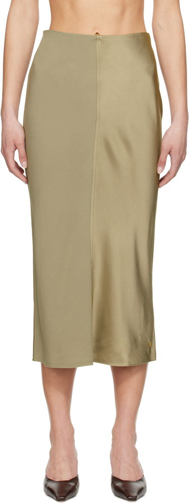 Пола AMI AMI Paris Straight Midi Skirt Зелено | FSK266.AC0014, 0