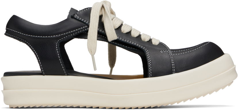 Кецове и обувки Rick Owens Rick Owens Hollywood Hollowed Vintage Sneaks Черно | RP01E7897 LCO