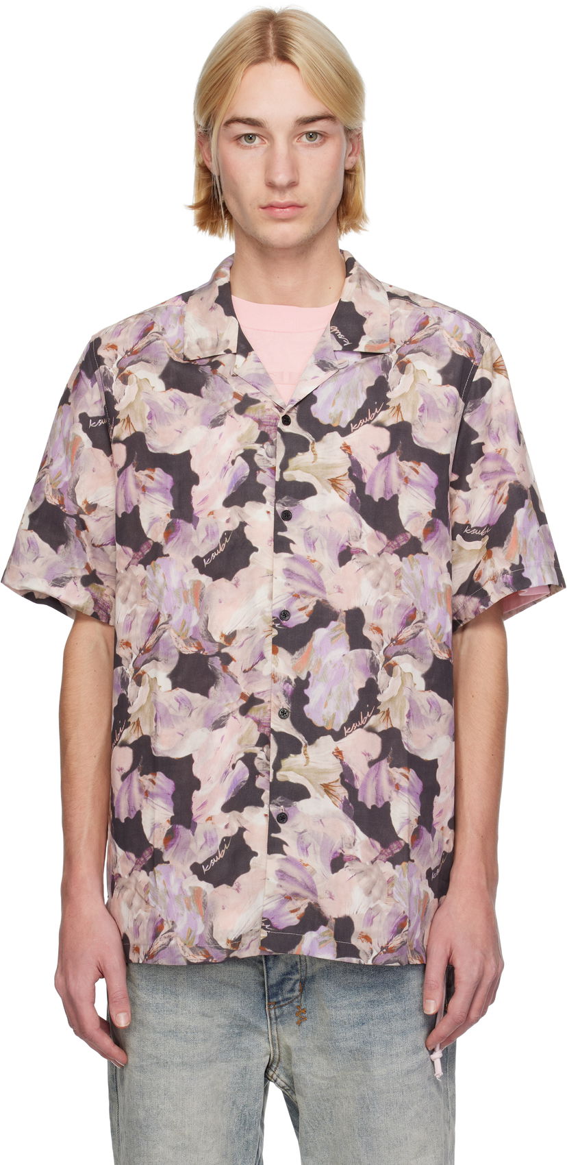 Риза Ksubi Painted Resort Shirt Лилаво | MFA24SH003