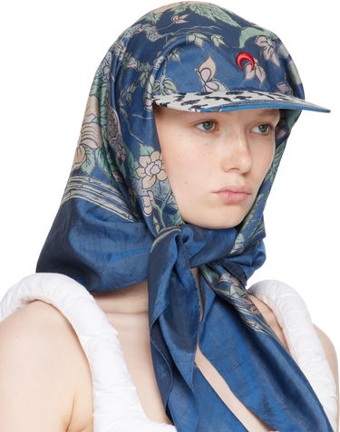Шал Marine Serre Marine Serre Regenerated Silk Scarves Veiled Cap Синьо | UHG028A UWOV0028, 1