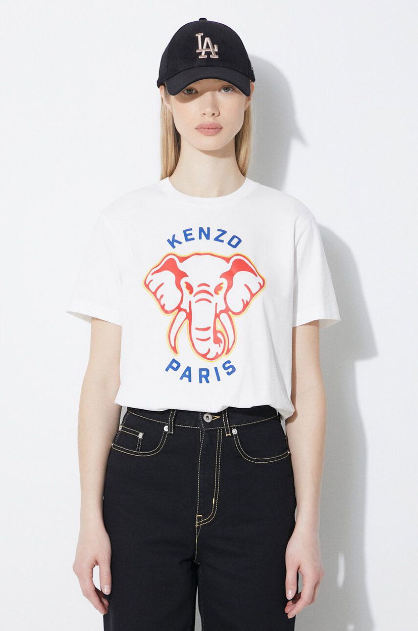 Тениска KENZO Elephant Loose T-Shirt Бяло | FE52TS1144SO.02