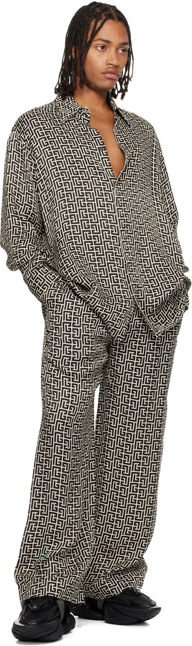 Риза Balmain Monogrammed Flowing Shirt Многоцветен | FH1HS485VI36, 3