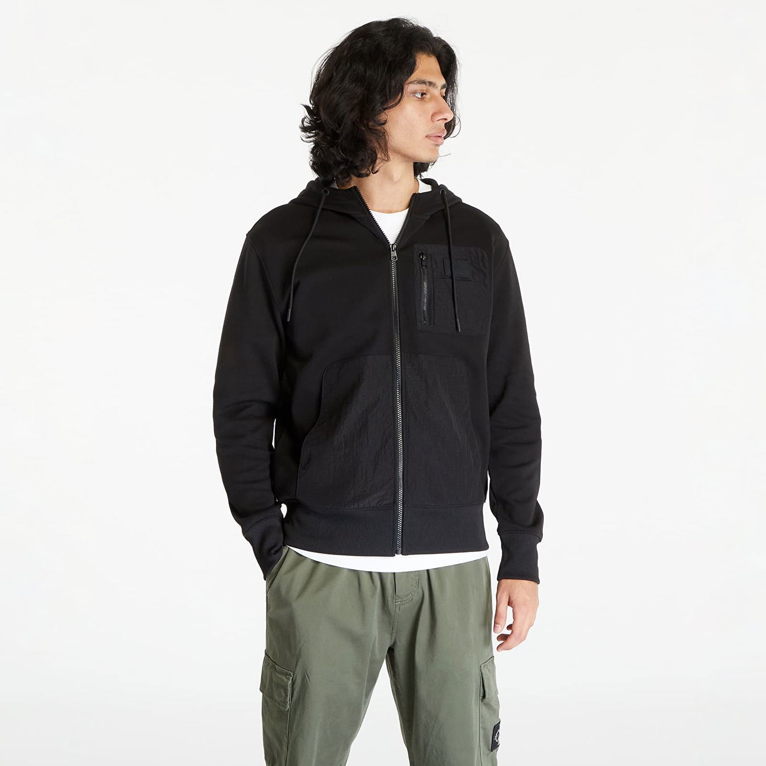 Яке CALVIN KLEIN Jeans Mix Full Zip Throug Black Черно | J30J324101 BEH, 0