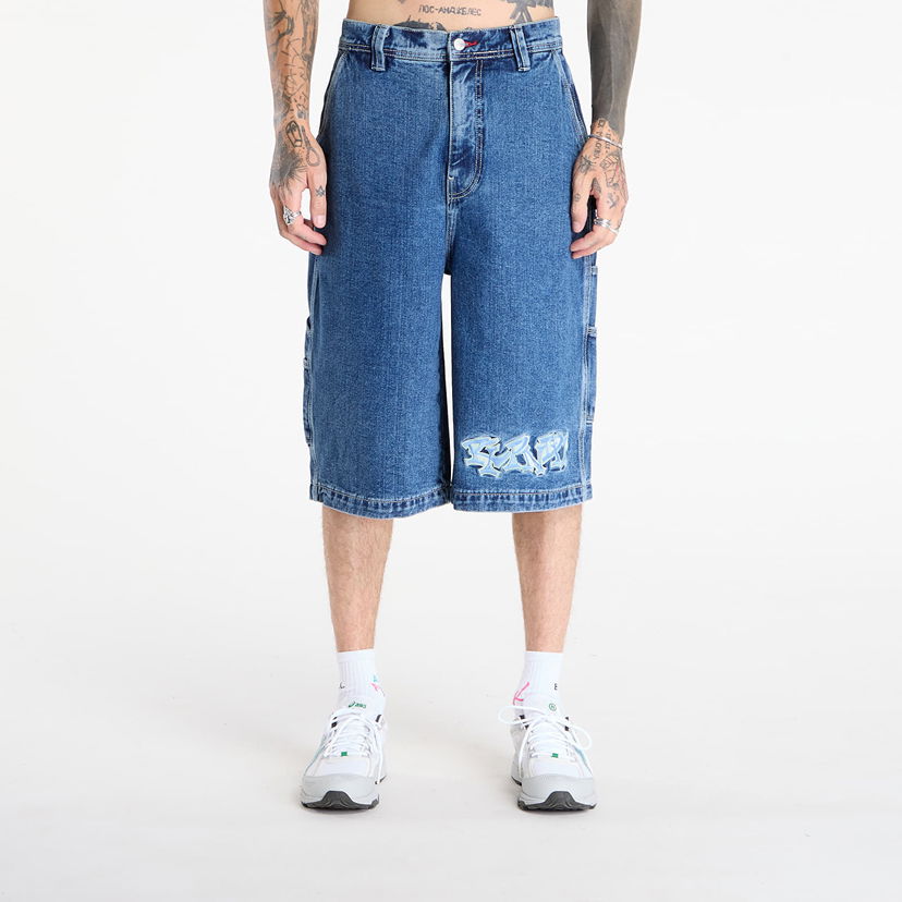Къси панталони RIPNDIP RIPNDIP Ace Ultra Wide Leg Shorts Синьо | RNDFALL25111