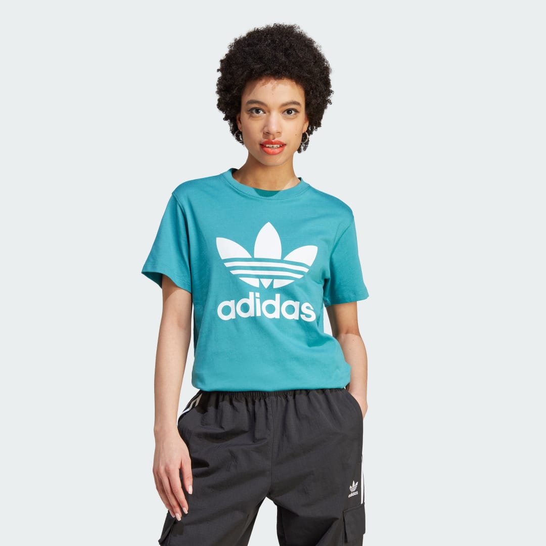 Тениска adidas Performance Adicolor Classics Trefoil Тюркоазено | IL3867, 0