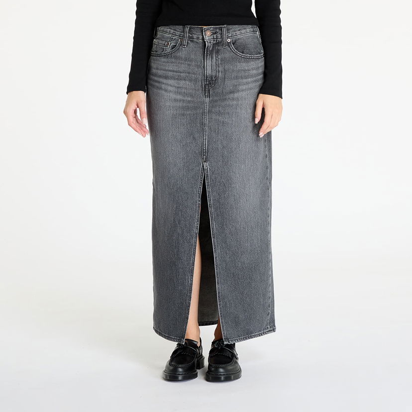 Пола Levi's Skirt ® Ankle Column Skirt Black 30 Сиво | A7512-0003