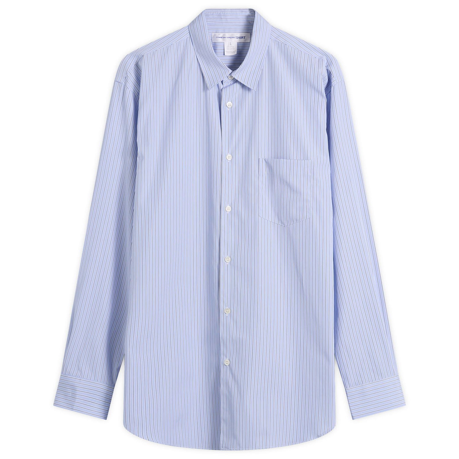Риза Comme des Garçons Comme des Garçons SHIRT YD Stripe Shirt, Size L Синьо | FZ-B125-060-7, 0