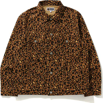 Яке BAPE Bape Leopard Trucker Jacket Кафяво | 001LJG801015X, 0