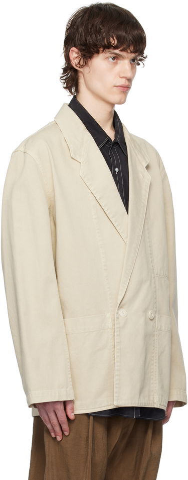 Яке LEMAIRE Lemaire Workwear Denim Blazer Бежово | JA1062 LD1008, 4