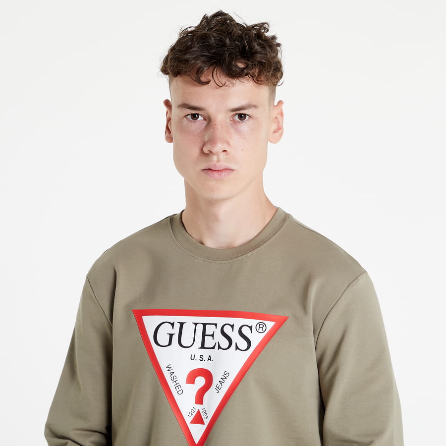 Суитчър GUESS Triangl Logo Sweatshirt Зелено | M2YQ37K6ZS1-G9D5, 1