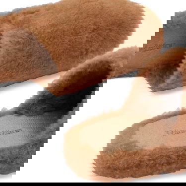 Кецове и обувки Max Mara Shearling Teddy Slippers Кафяво | 2424526172600-001, 4