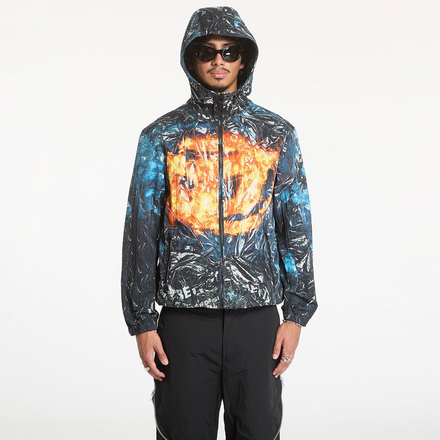 Яке Diesel J-Warrett-Poster Jacket Blue/ Black Многоцветен | A15614_0HPAH Black, 0