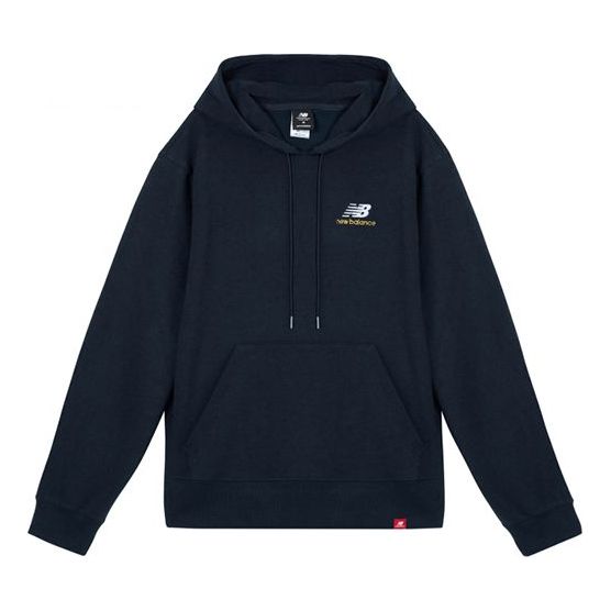 Суитчър New Balance Embroidered Logo Sports Pullover Тъмно синьо | AMT11550-ECL