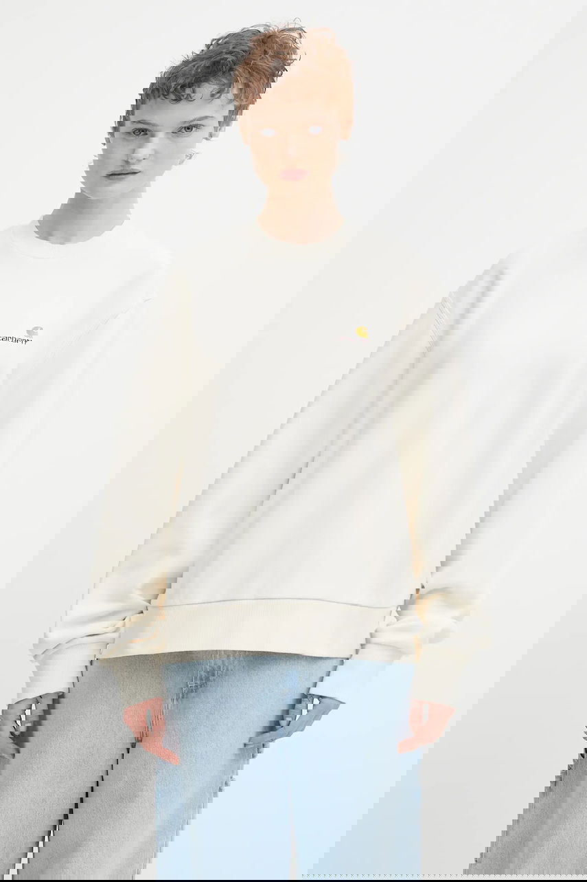 Суитчър Carhartt WIP American Script Sweatshirt Бежово | I033649.05XX, 0