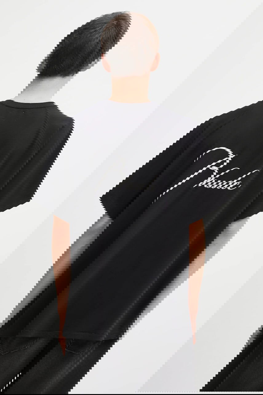 Тениска Rhude Classique Raglan Cotton T-Shirt Черно | RHFW25TT09012, 0