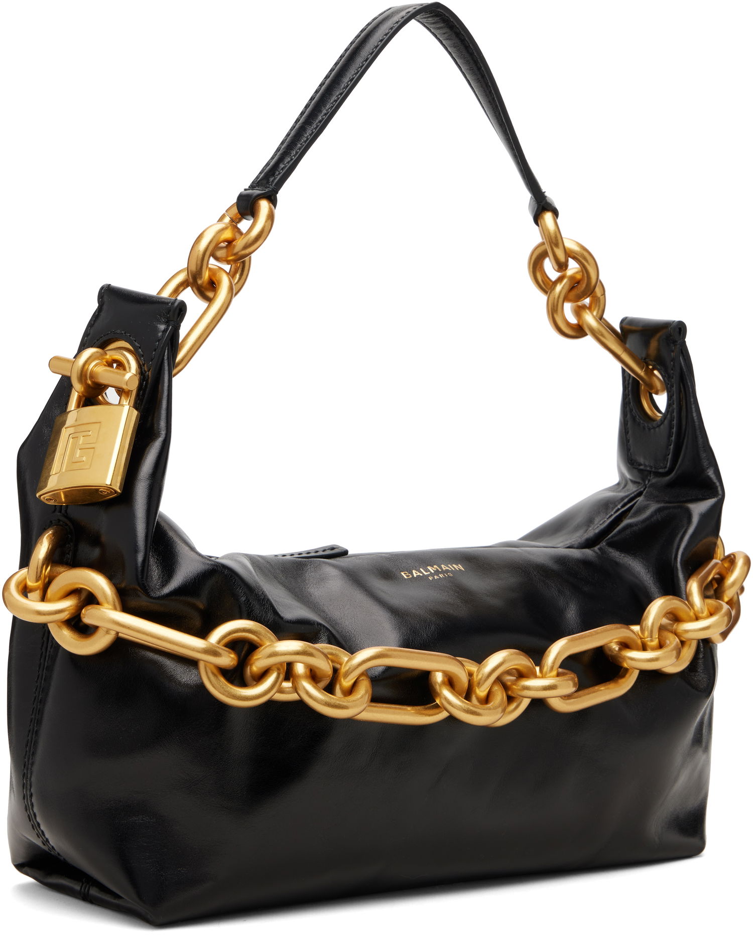 Чанта през рамо Balmain Medium Leather Chain Sync Bag Черно | FN0BS002LMTE, 1