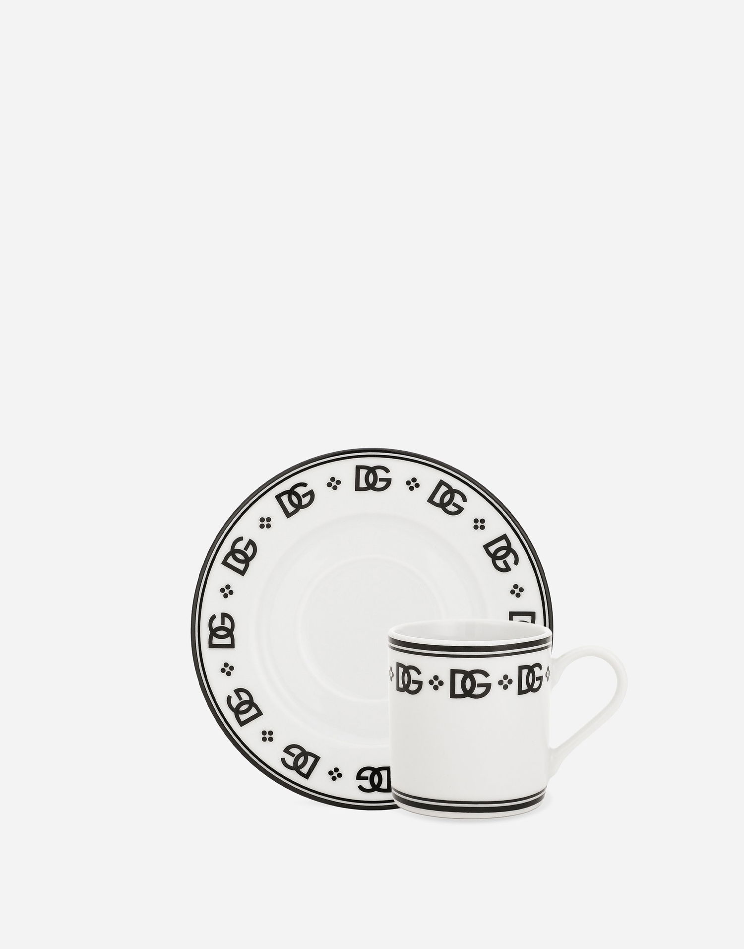 Домашен декор Dolce & Gabbana Dolce & Gabbana Coffee Cup & Saucer Set Бяло | TC0S10TCALHU0082, 0