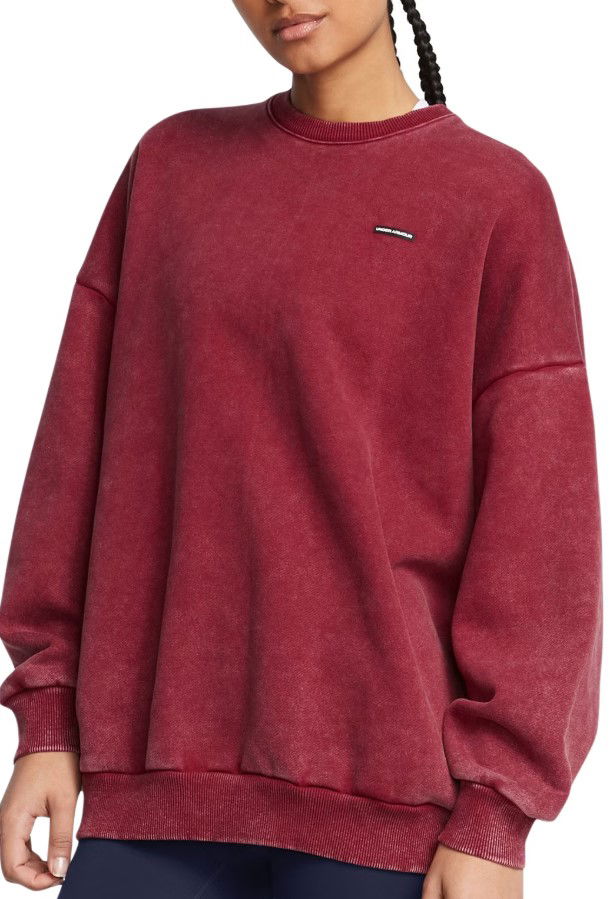 Пуловер Under Armour Under Armour Icon Heavyweight Fleece Oversized Crew Sweatshirt Червено | 1386486-625, 0