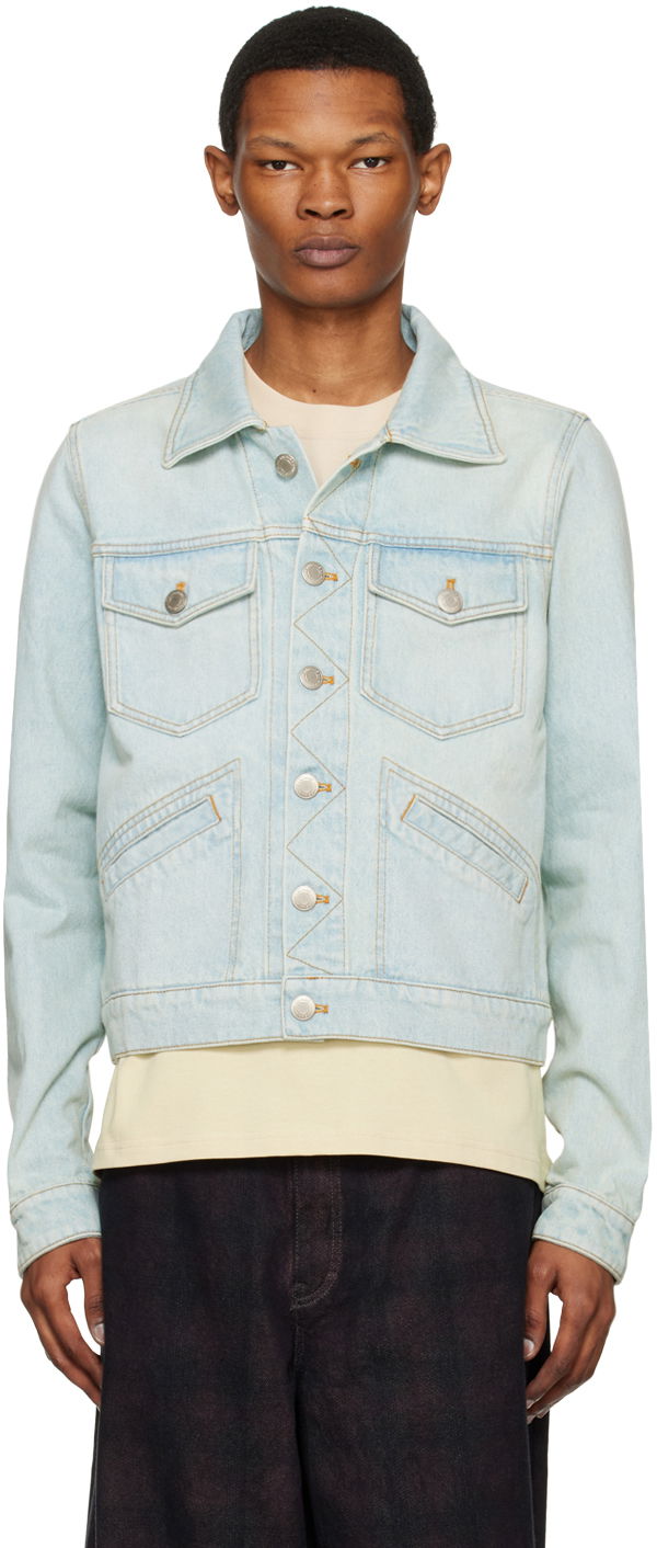 Яке AMI Flap Pocket Denim Jacket Синьо | HJK207.DE0002, 0