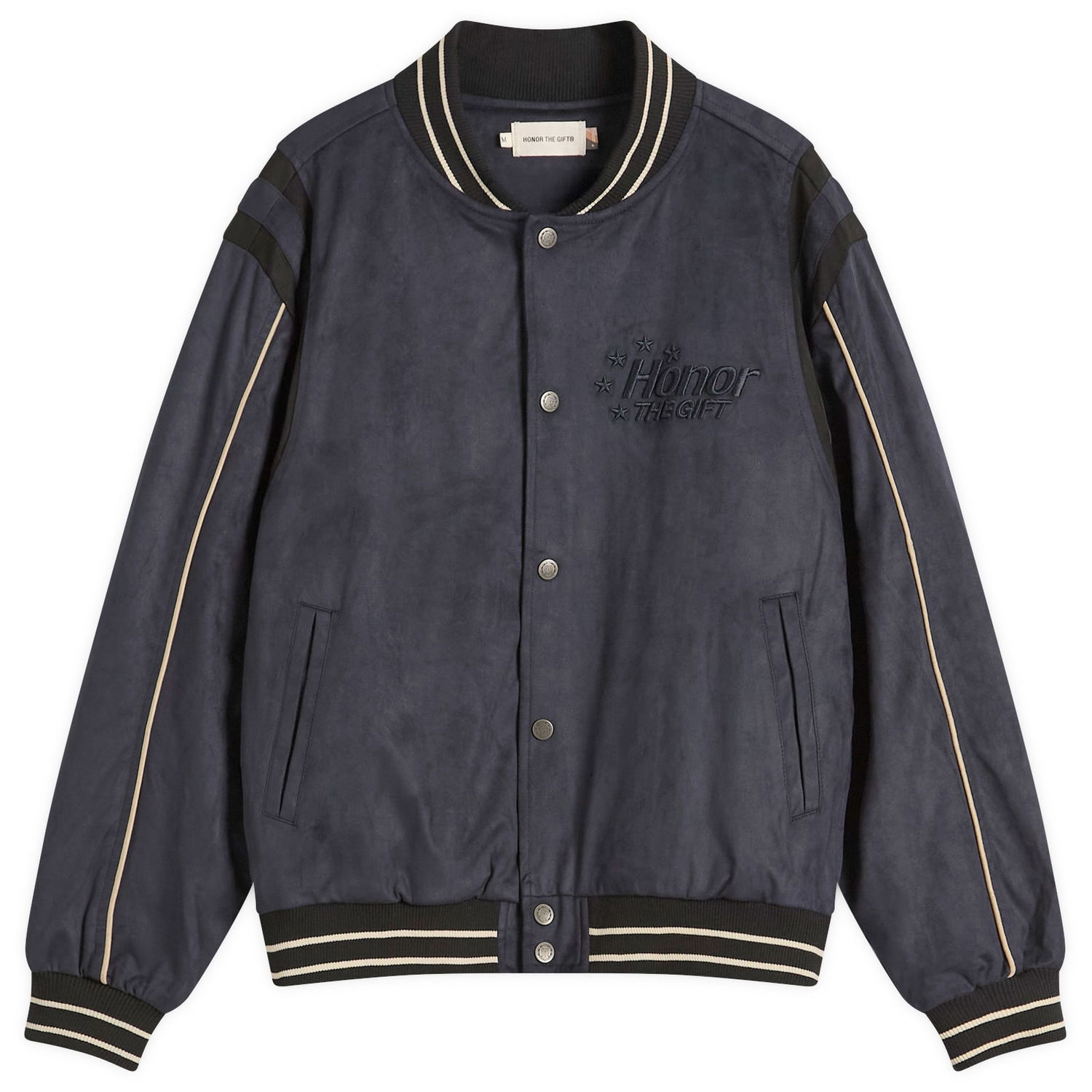 Яке бомбър Honor The Gift Oil Head Varsity Jacket, Size Large Тъмно синьо | HTG250163-NVY, 0