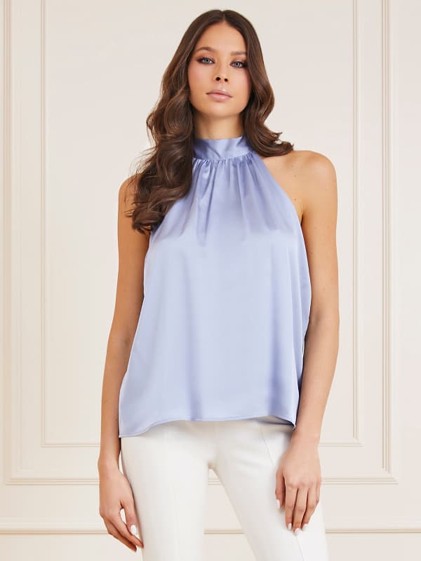 Тениска GUESS Marciano Lacing Up Top Синьо | 2GGH049444Z, 0