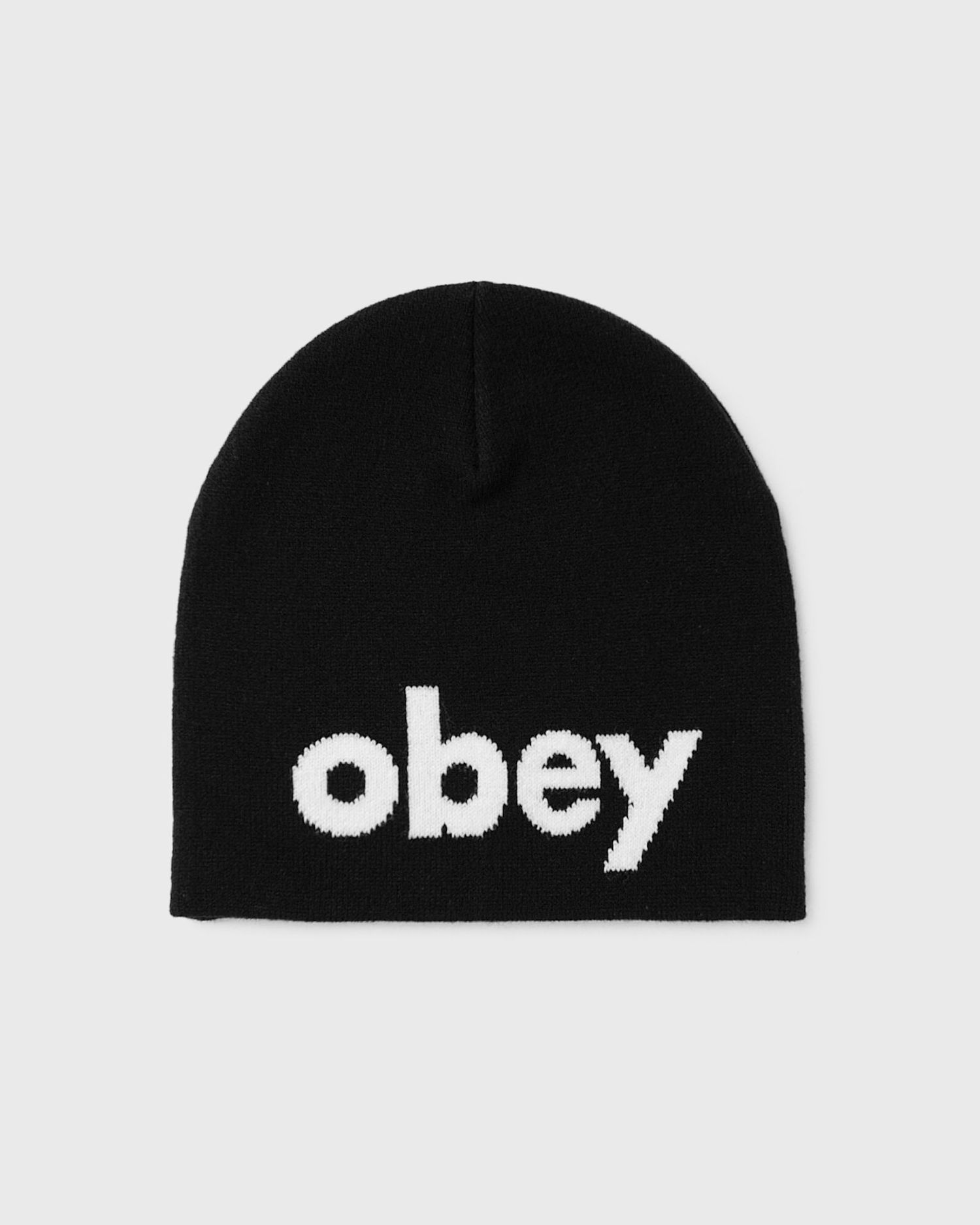 Шапка OBEY Knit Beanie with Lowercase Lettering Черно | 100030191-BLK, 0