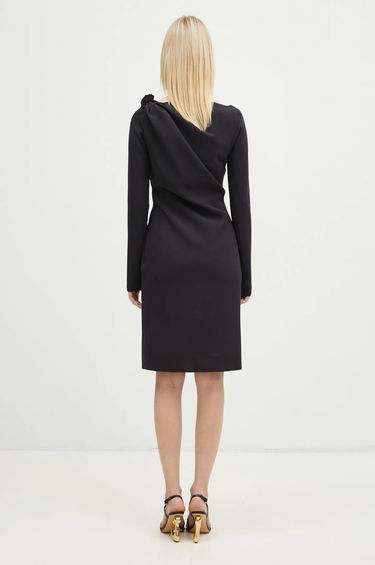 Pокля JW Anderson JW Anderson Shoulder Drape V-Neck Mini Dress Черно | DR0446.PG1573.999, 2