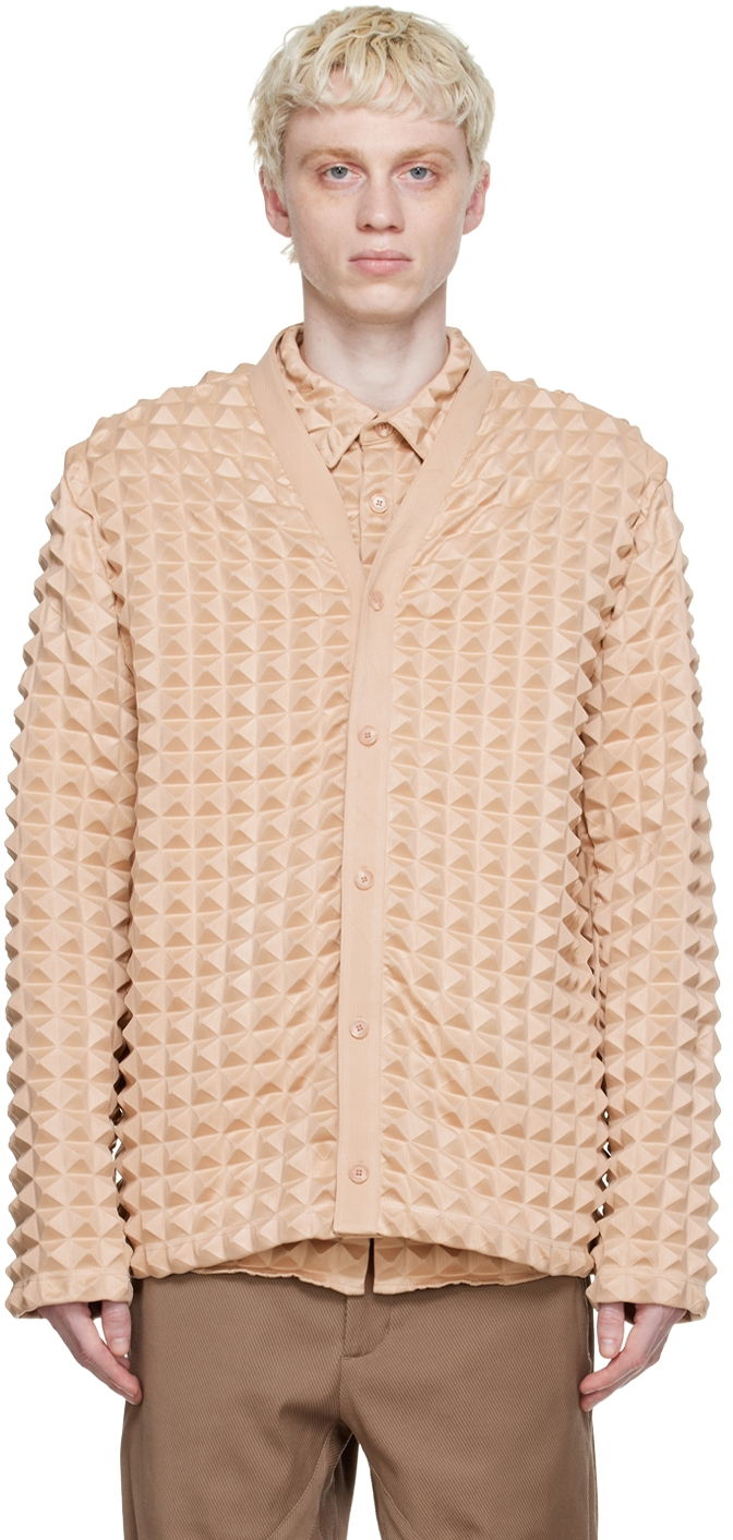 Пуловер Kanghyuk Textured Button-Up Cardigan Бежово | PS22SSJP03, 0