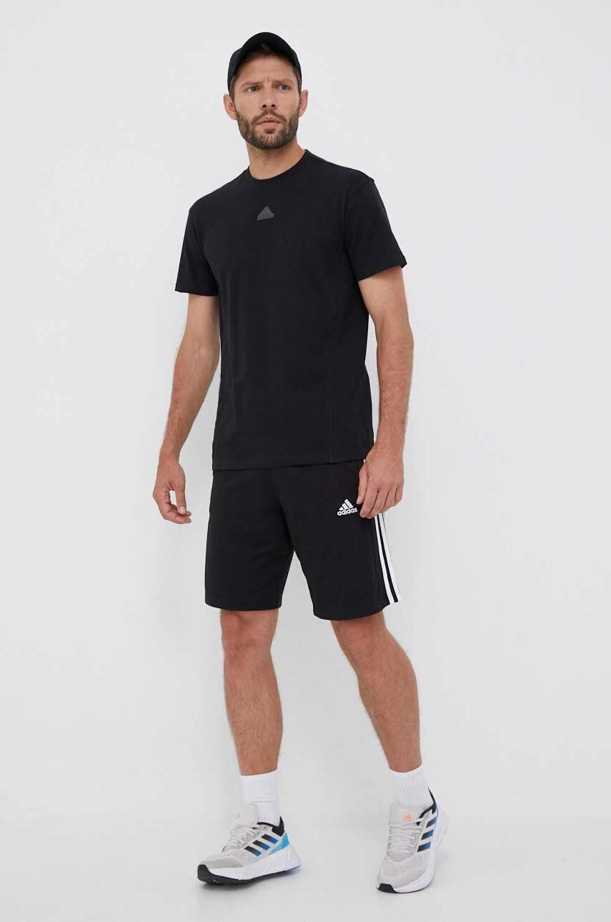 Къси панталони adidas Originals Essentials Single Jersey 3-Stripes Shorts Черно | IC9382, 0