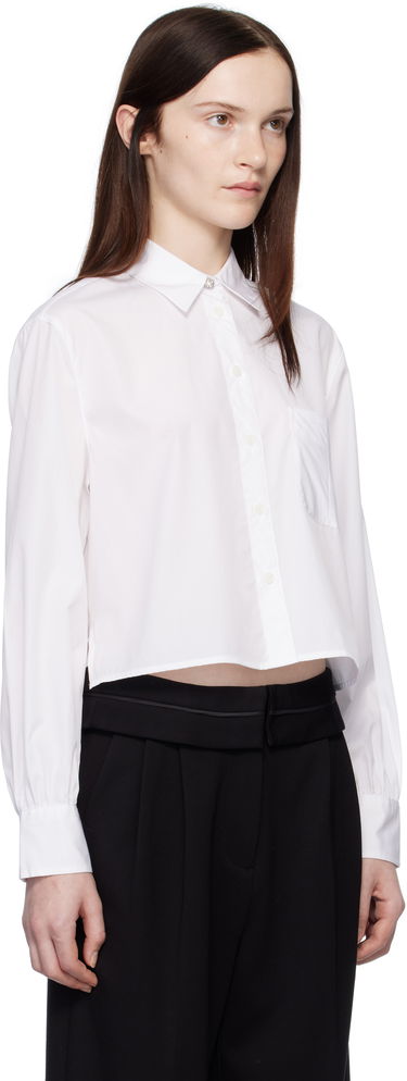 Риза rag & bone Rag & Bone Maxine Jewel Cropped Shirt Бяло | WAW24HA031CU31, 1
