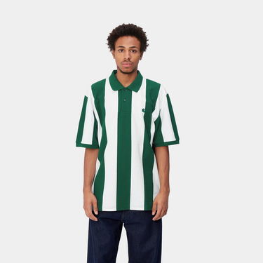 Поло тениска Carhartt WIP Hinton Polo Tee Зелено | I032972_23V_XX, 0