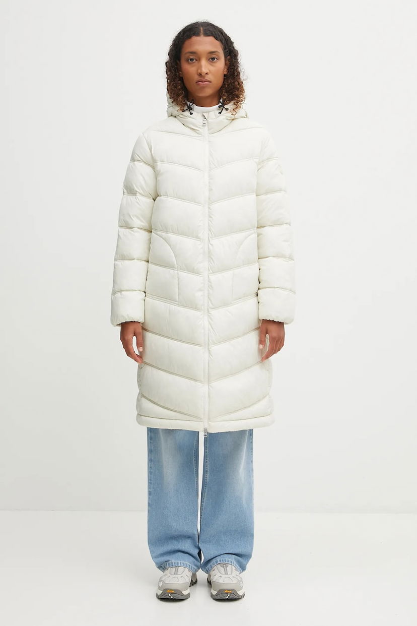 Пухо яке Napapijri Napapijri A-Ega Hooded Puffer Coat Бяло | NP0A88XFN1J1