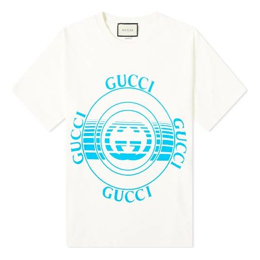 Тениска Gucci Logo Pattern T-Shirt Бяло | 616036-XJCSQ-9101, 0
