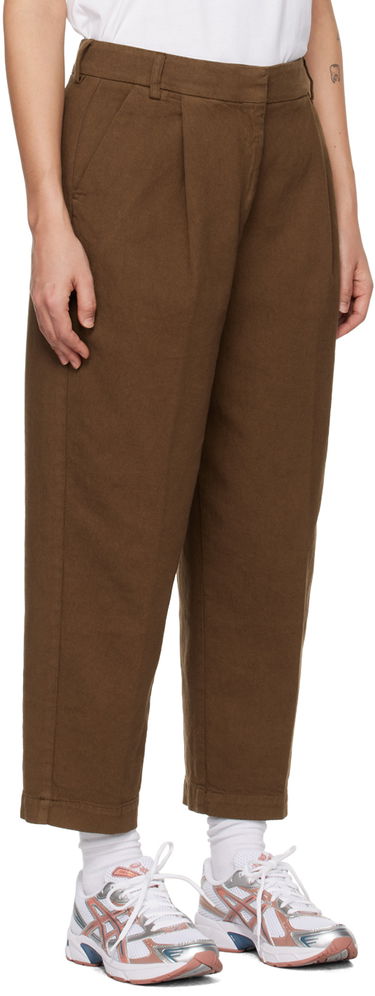 Панталони YMC YMC Market Pleated Trousers Кафяво | Q4UAA, 1