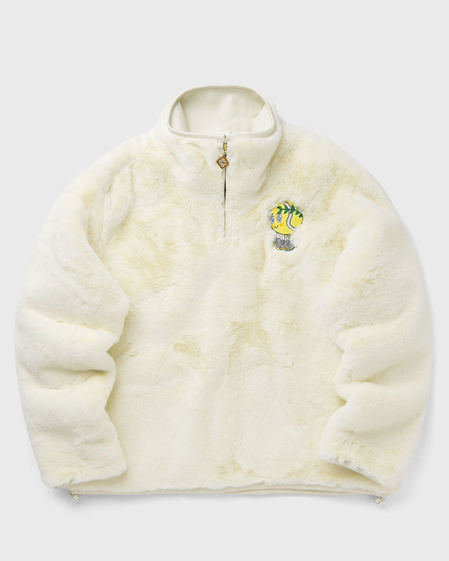Яке Casablanca Faux Fur Half-Zip Jacket Бяло | M-AW25-OT-228-01, 0