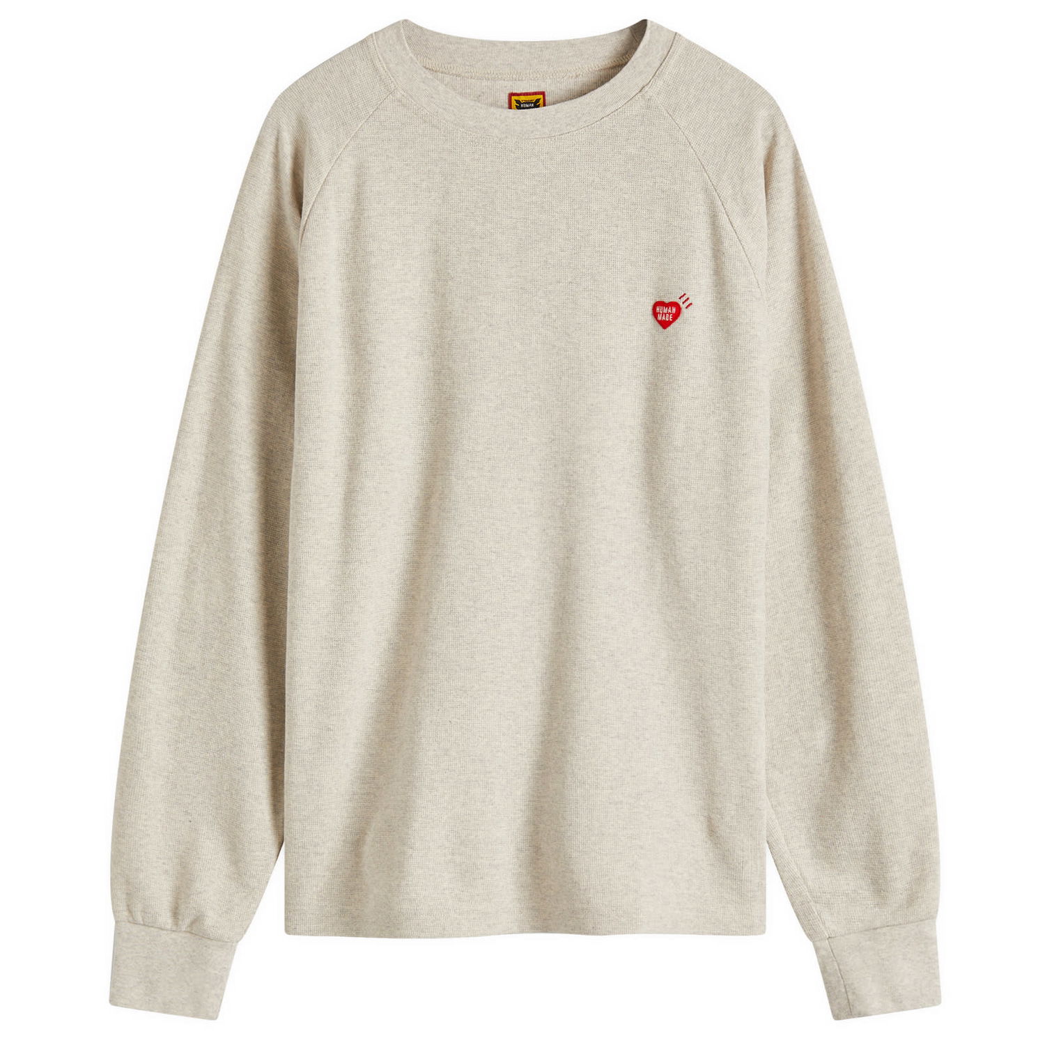 Пуловер Human Made Human Made Raglan Sleeve Long Sleeve T-Shirt Бежово | HM28CS012-WH, 0