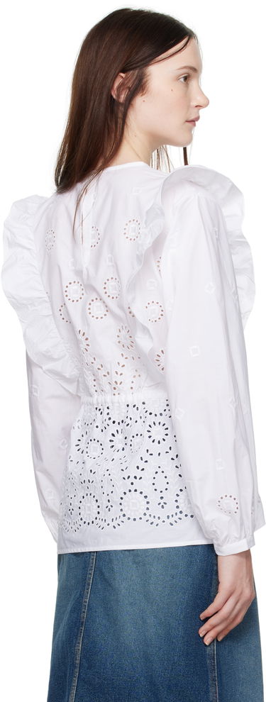 Риза A.P.C. A.P.C. Clove Eyelet Ruffle Blouse Бяло | COHFF-F13438, 2