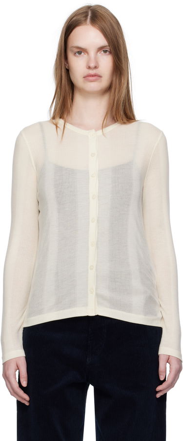 Пуловер A.P.C. A.P.C. Lorie Button Cardigan Бежово | LYAAW-F22331, 0