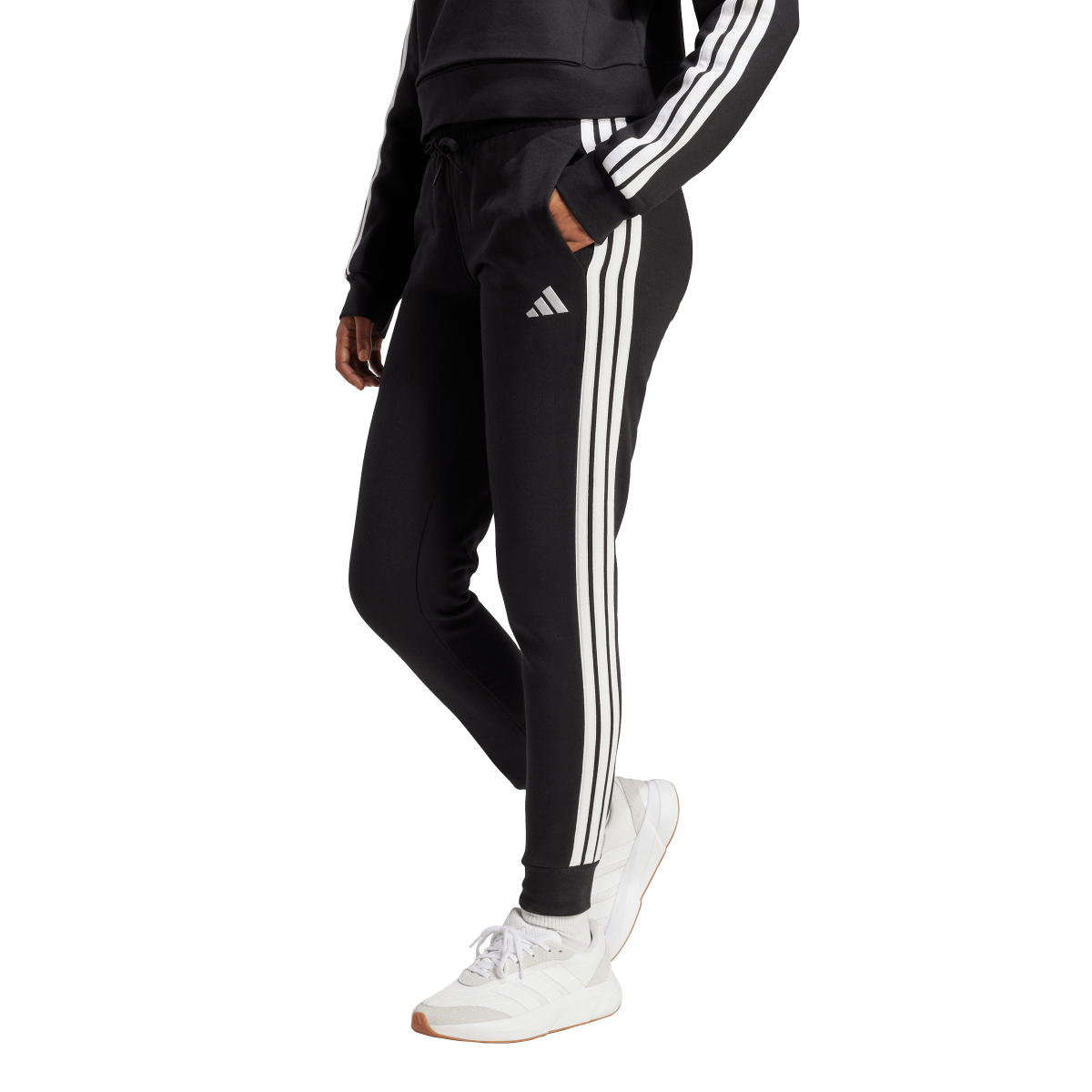 Спортни панталони adidas Originals 3-Stripes Fleece Slim Pants Черно | JX2543, 0