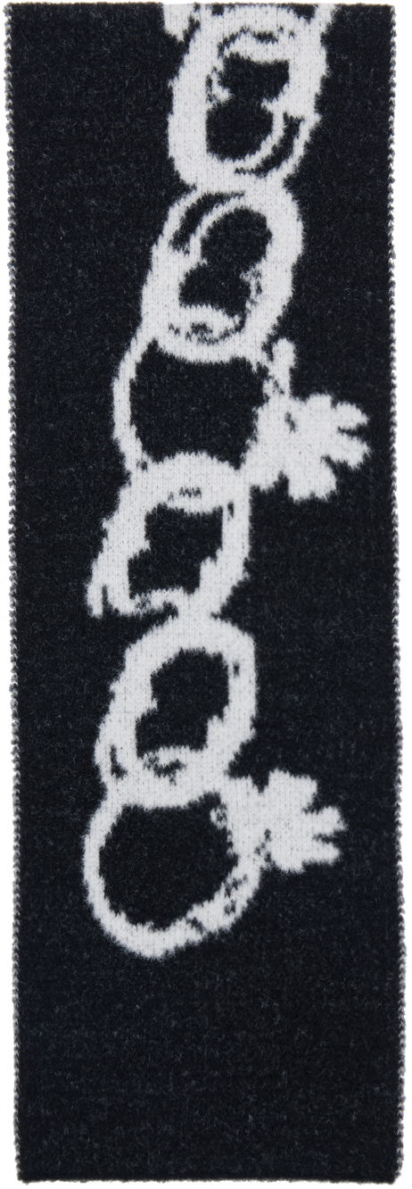 Шал Chopova Lowena Chain Link Knit Scarf Черно | 8276, 0