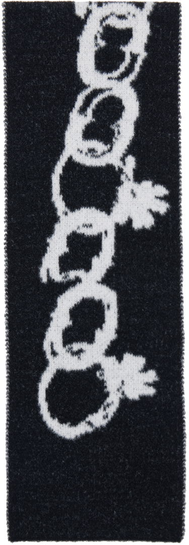Шал Chopova Lowena Chain Link Knit Scarf Черно | 8276, 0