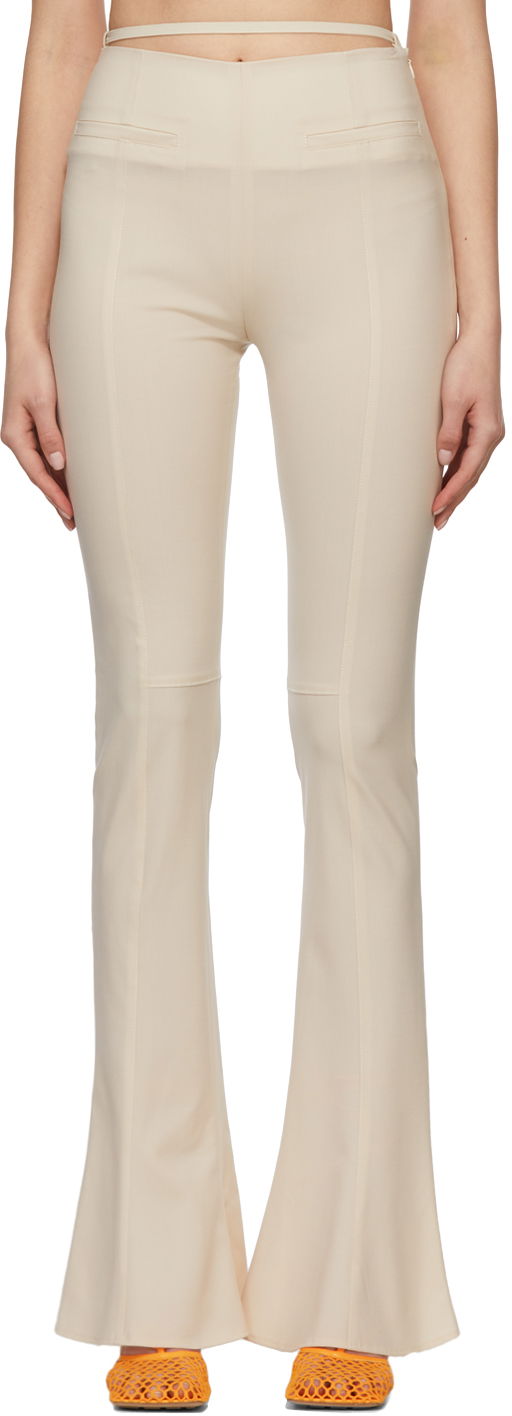 Панталони и дънки Jacquemus Off-White 'Le Pantalon Tangelo' Бежово | 22E221PA017-1021, 0