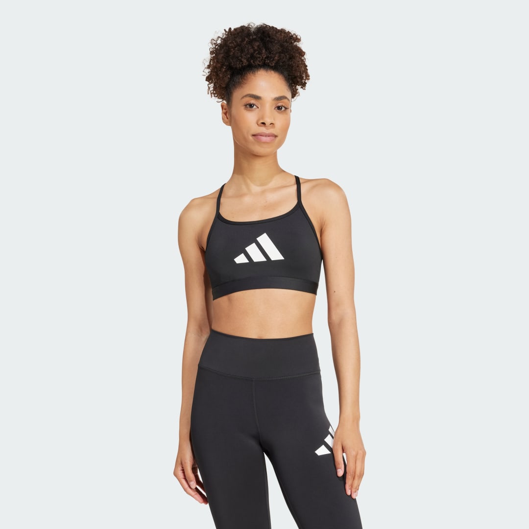 Сутиен adidas Performance Aeroreact Big Logo Graphic Черно | JG1413, 0