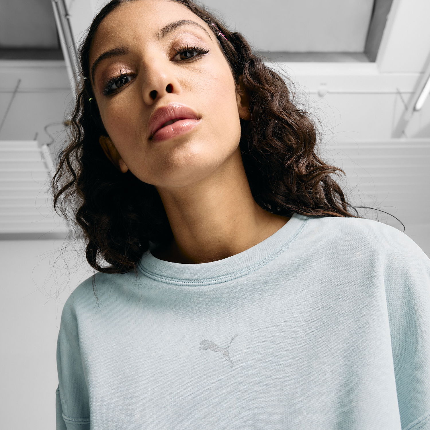 Суитчър Puma DARE TO Washed Effect Relaxed Crew Neck Sweatshirt Синьо | 626799_26, 1
